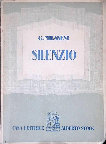 Silenzio - Guido Milanesi - copertina