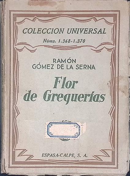 Flor de Greguerias - copertina