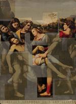 Tableaux celebres de l'Art italien reproduits d'apres les dimensions originales. La mise au tombeau