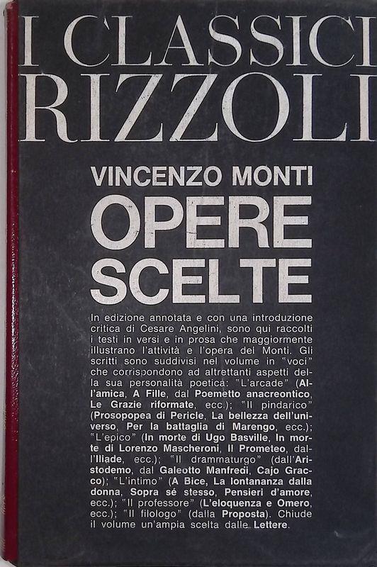 Opere scelte - Vincenzo Monti - copertina