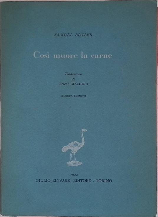 Così muore la carne - Samuel Butler - copertina