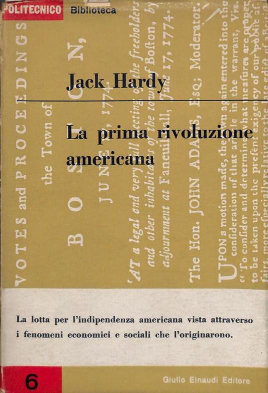 La prima rivoluzione americana - Jack Hardy - copertina