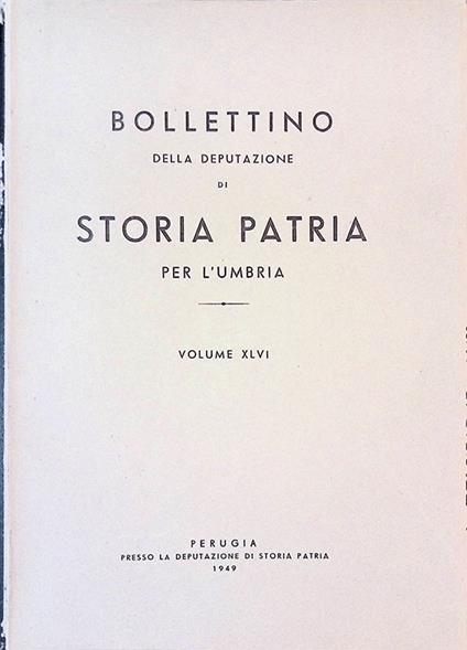 Bollettino della Deputazione di Storia Patria per l'Umbria. Volume XLVI - copertina