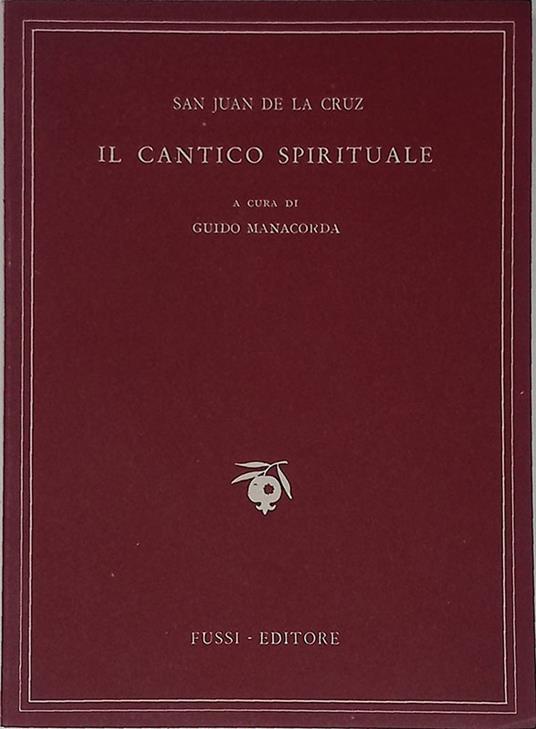 Il cantico spirituale - Juan de La Cruz - copertina