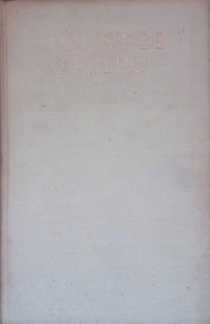 Teatro - L. Tolstoi - copertina