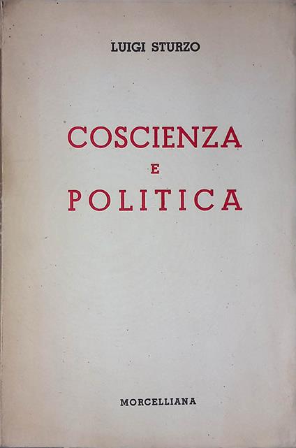 Coscienza e politica - Luigi Sturzo - copertina