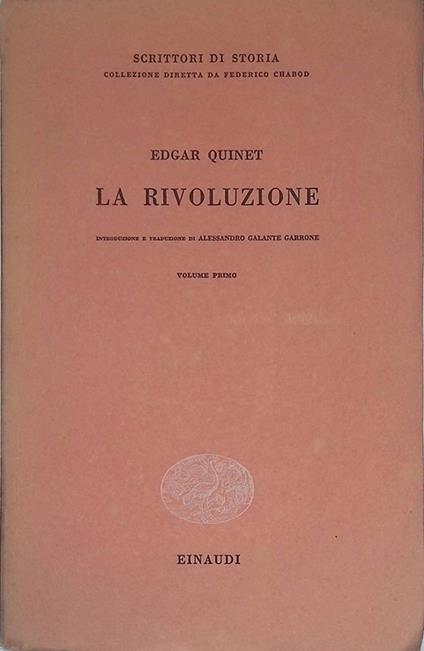 La rivoluzione - Edgar Quinet - copertina