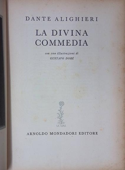 La divina commedia - Dante Alighieri - copertina