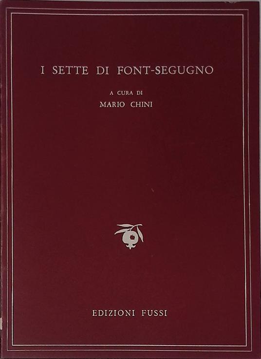 I sette di Font-Segugno - Mario Chini - copertina