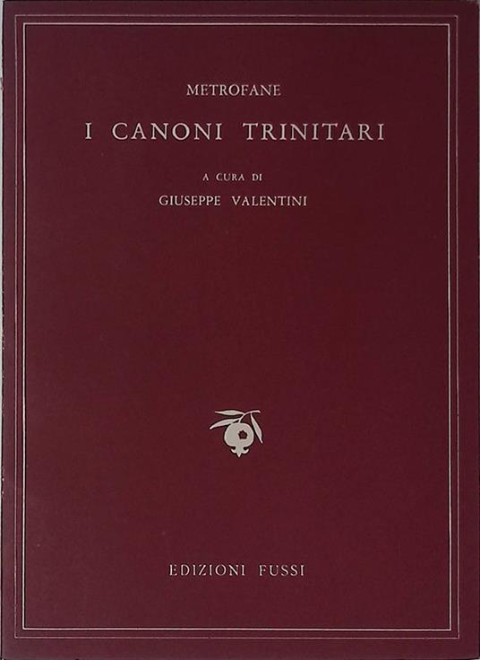 I canoni trinitari - copertina