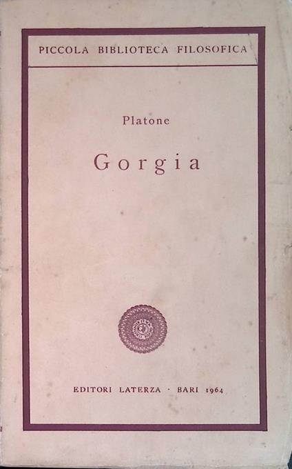 Gorgia - Platone - copertina