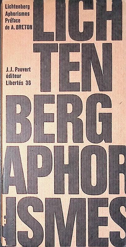 Aphorismes - Georg Christoph Lichtenberg - copertina