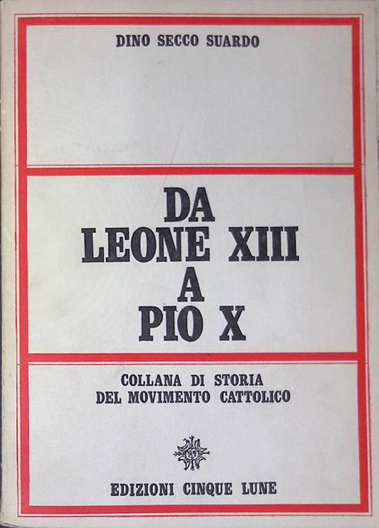 Da Leone XIII a Pio X - copertina