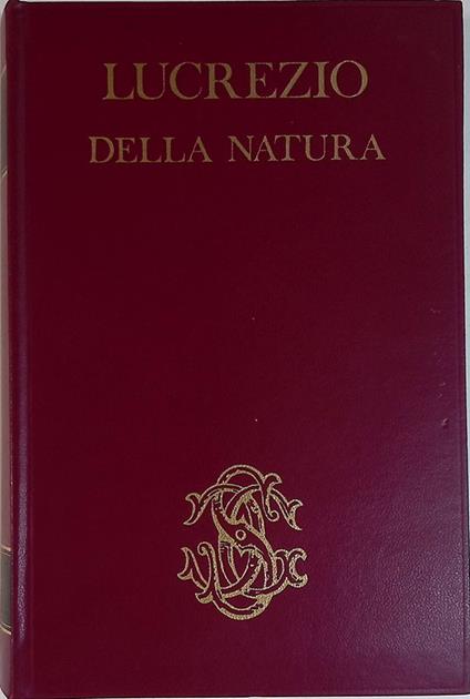 Della natura - Tito Lucrezio Caro - copertina