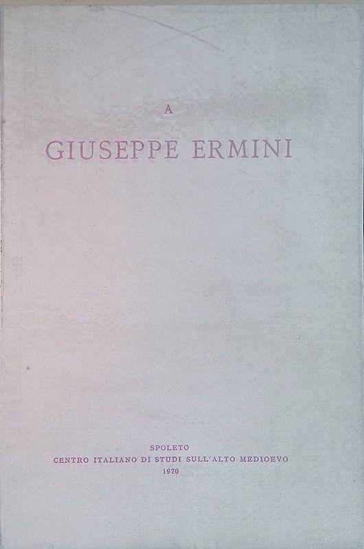 A Giuseppe Ermini. Vol. II - copertina