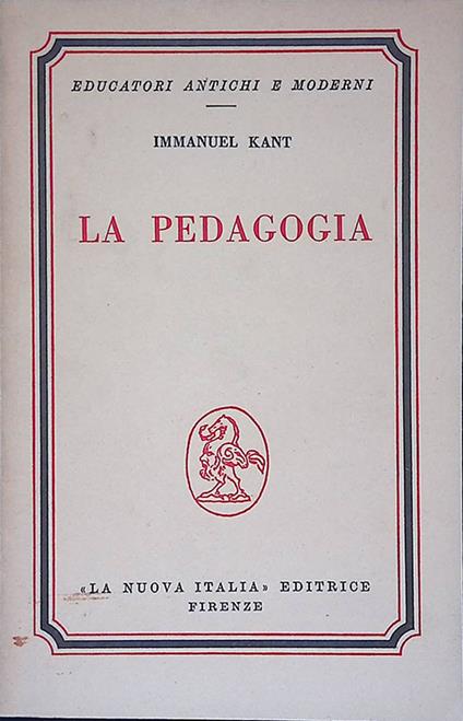 La pedagogia - Immanuel Kant - copertina