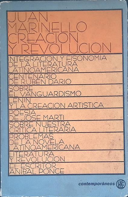 Creacion y revolucion - Juan Marinello - copertina