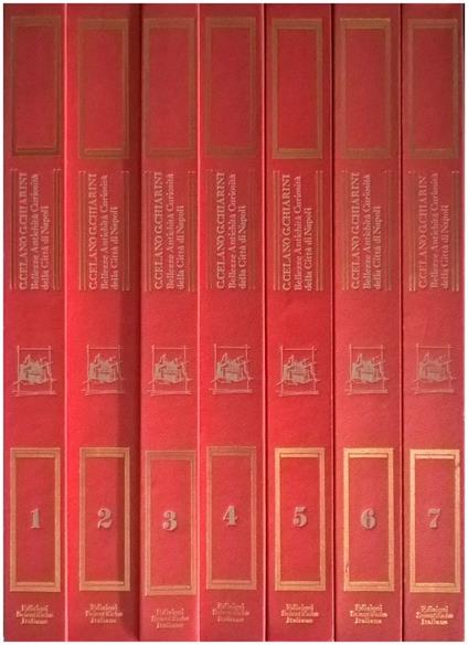 Notizie del bello, dell'antico e del curioso della città di Napoli, divise dall'autore in dieci giornate per guida e comodo dè viaggiatori. SETTE VOLUMI - Carlo Celano - copertina