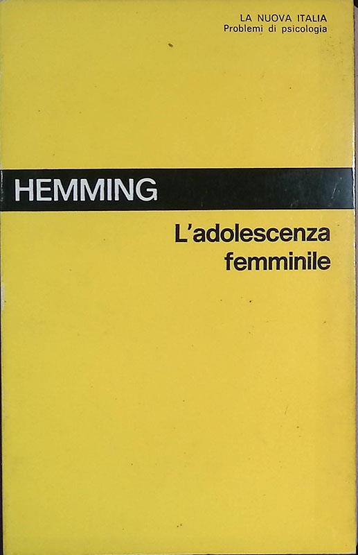 L' adolescenza femminile - James Hemming - copertina