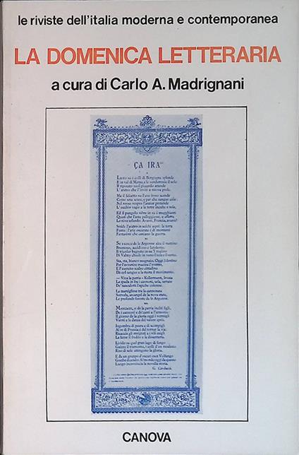 La domenica letteraria - Carlo A. Madrignani - copertina
