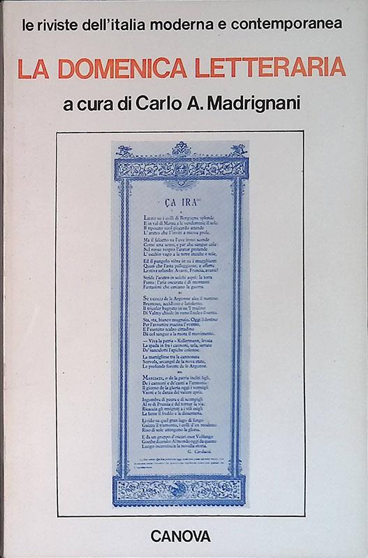 La domenica letteraria - Carlo A. Madrignani - copertina