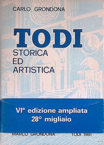 Todi storica ed artistica - Carlo Grondona - copertina