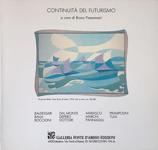 Continuità del futurismo - Bruno Passamani - copertina