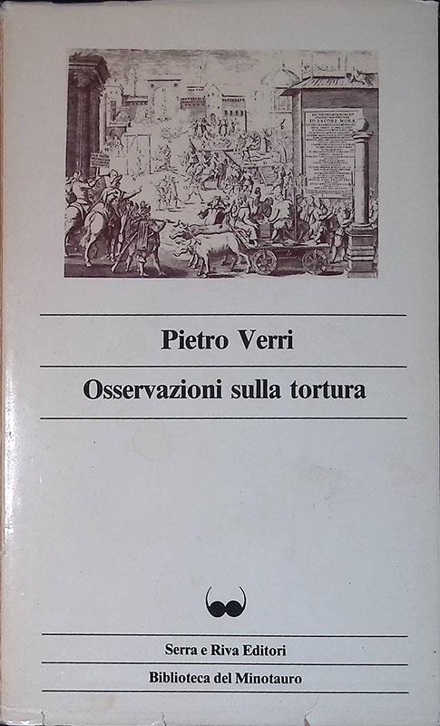 Osservazioni sulla tortura - Pietro Verri - copertina