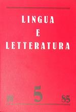 Lingua e letteratura. N. 5, 1985