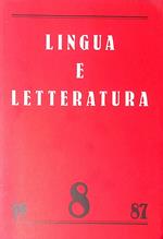 Lingua e letteratura. N. 8, 1987