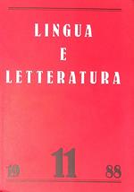 Lingua e letteratura. N. 11, 1988