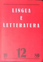 Lingua e letteratura. N. 12, 1989
