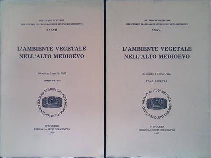 L' ambiente vegetale nell'Alto Medioevo. Atti, 30 marzo - 5 aprile 1989 - copertina