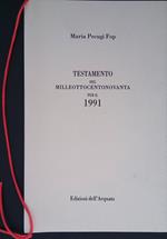 Testamento del Milleottocentonovanta per il 1991