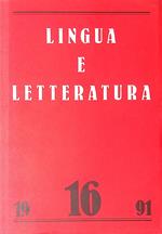 Lingua e letteratura. N. 16, 1991