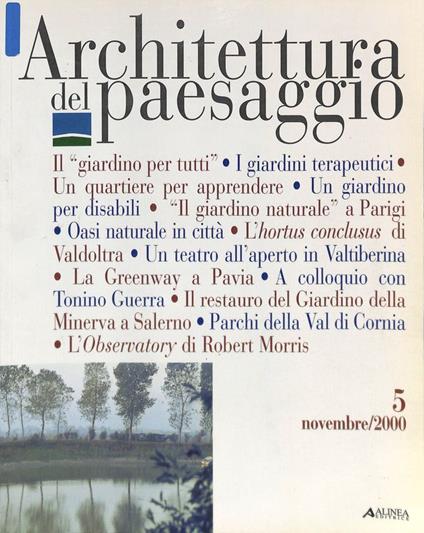 Architettura del paesaggio. N. 5, novembre 2000 - Alessandro Tagliolini - copertina