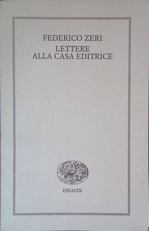 Lettere alla casa editrice