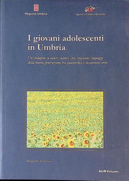 I giovani adolescenti in Umbria. Un'indagine su valori, culture, stili, relazioni, linguaggi della nuova generazione tra quattordici e diciannove anni. Rapporto di ricerca - copertina