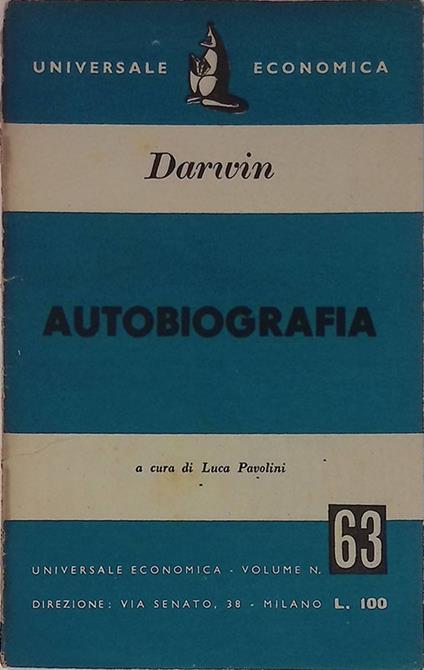Autobiografia - Charles Darwin - copertina