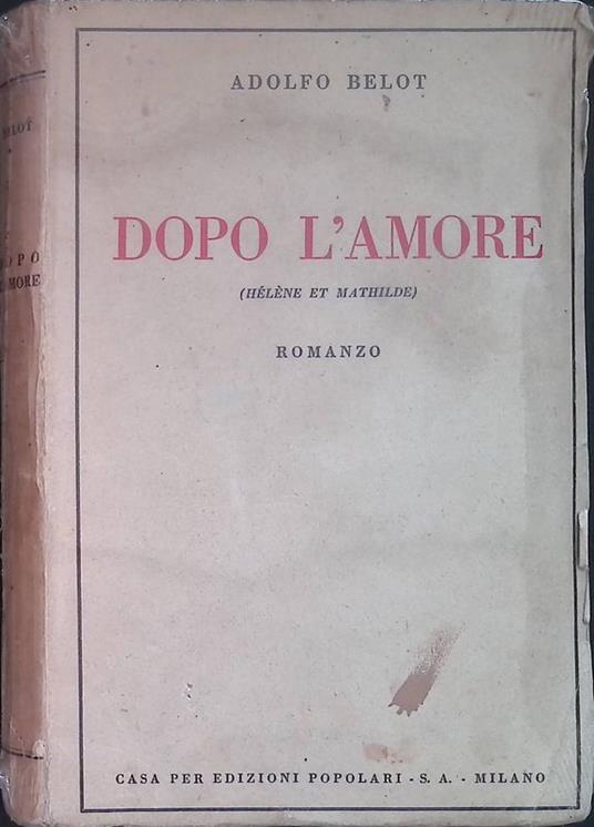 Dopo l'amore - copertina