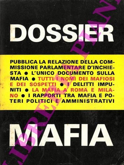Dossier mafia - Alberto Consiglio - copertina
