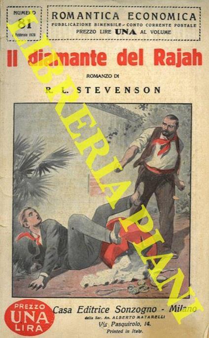 Il diamante del Rajah - R.L. Stevenson - copertina