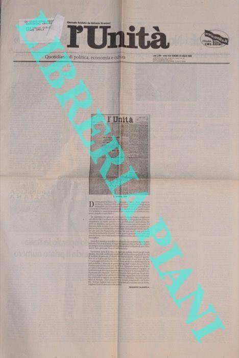 L' Unità. Ultimo numero