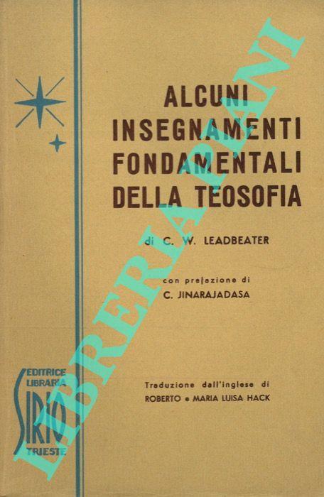 Alcuni insegnamenti fondamentali della teosofia - Charles W. Leadbeater - copertina