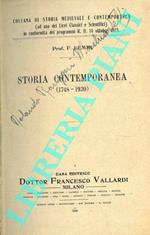 Storia contemporanea (1748-1930)