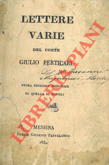 Lettere varie del Conte Luigi Perticari