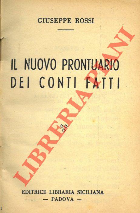 Il nuovo prontuario dei conti fatti