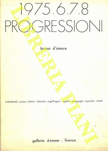 1975.6.7.8 Progressioni - Bruno D’Amore - copertina