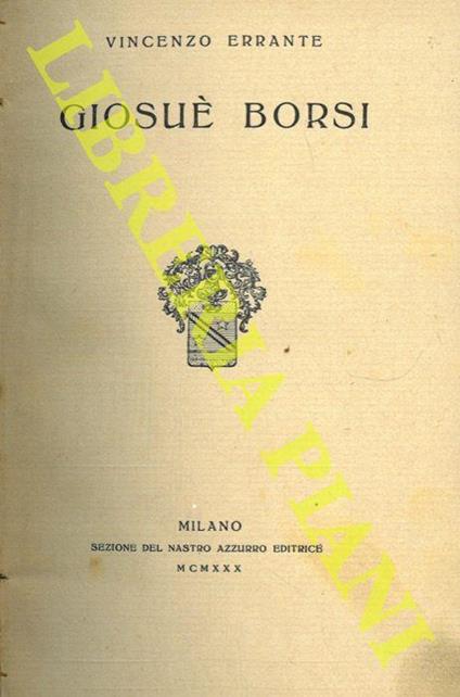 Giosué Borsi - Vincenzo Errante - copertina