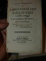 Alla Memoria Di Paolo Girolamo Pallavicini Patrizio Genovese. L'Accademia Ligustica Degl'Industriosi